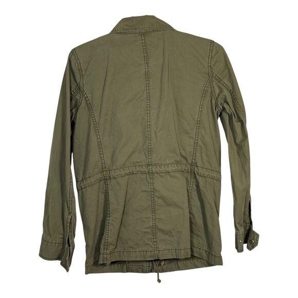 Madewell Fleet Jacket Women’s Green Military Field Zip Utility Cotton Pockets S - Picture 10 of 16